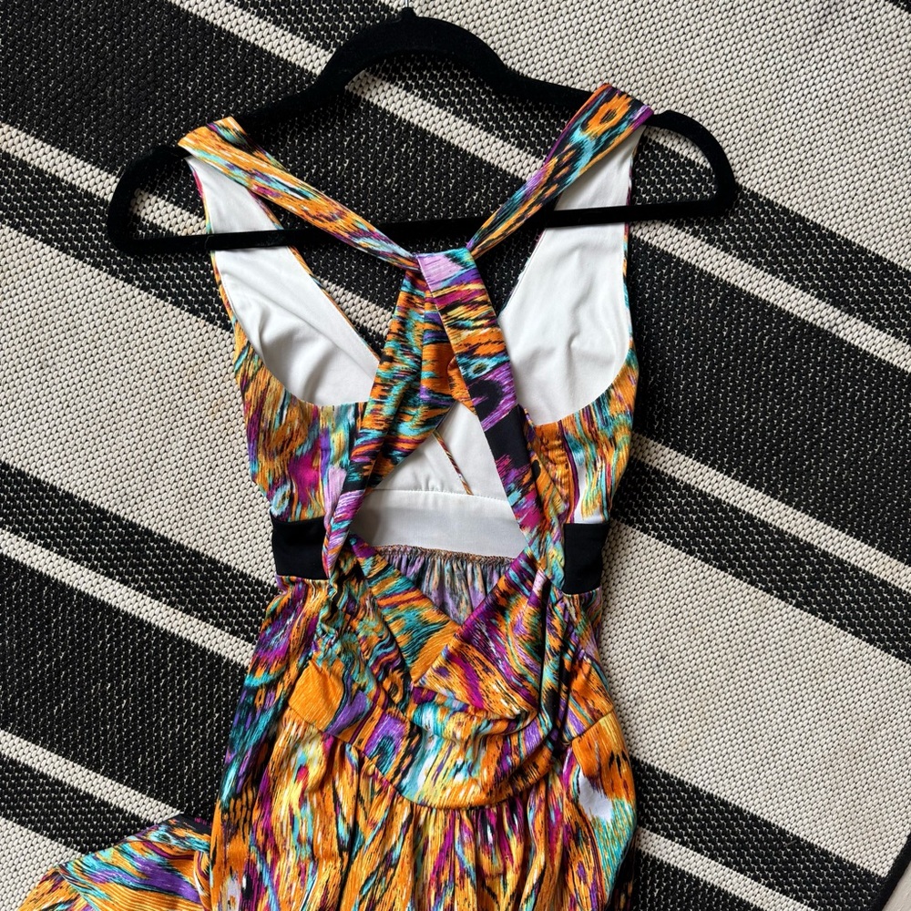 Colorful Sleeveless Maxi Dress - Picture 5 of 7